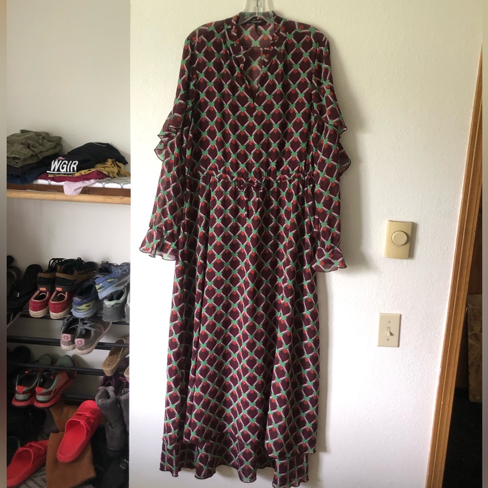 Scotch and Sofa XL dark purple patterned dress